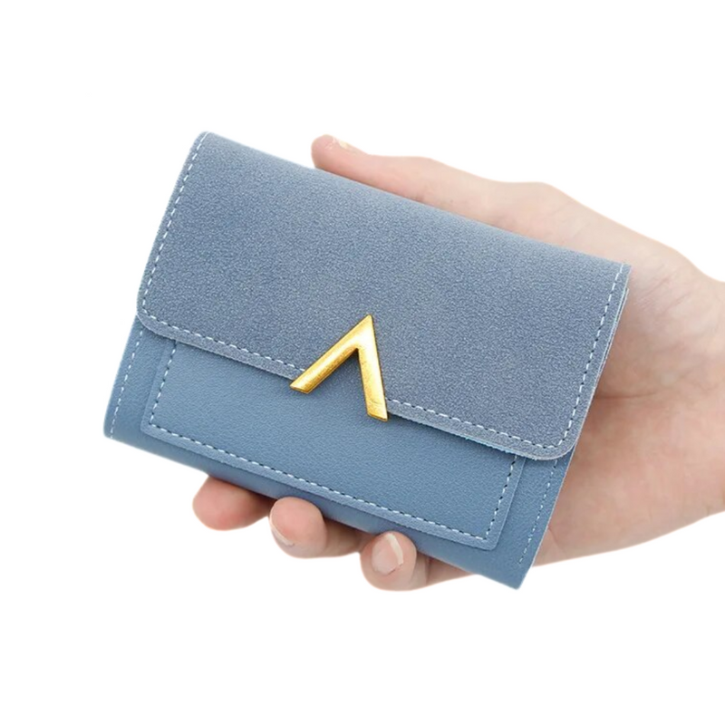 Samt-Leder Mini-Geldbörse | Kompakt & trendy
