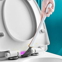 Silikon-Toilettenbürste mit Wandhalter & Tropfenauffang – Clevora