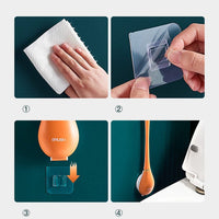Silikon-Toilettenbürste mit Wandhalter & Tropfenauffang – Clevora