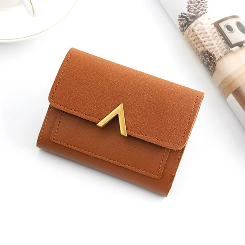 Samt-Leder Mini-Geldbörse | Kompakt & trendy