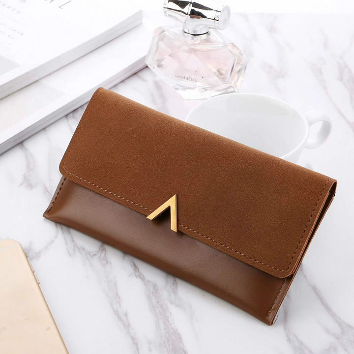 Veloursleder Geldbörse | Groß & Modern