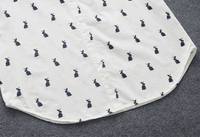 Playful shirt dress with rabbit print and lapel collar - Elina