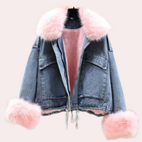 Warme Denim-Winterjacke für Damen - Mira