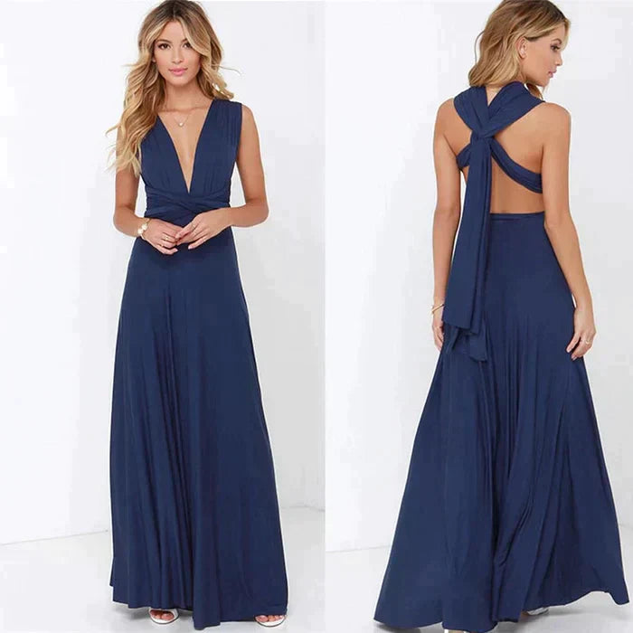 Versatile Elastic Wrap Dress - Denise