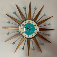 Mid-Century Handmade Wall Clock | Retro Wall Decor, Silent & Battery 4