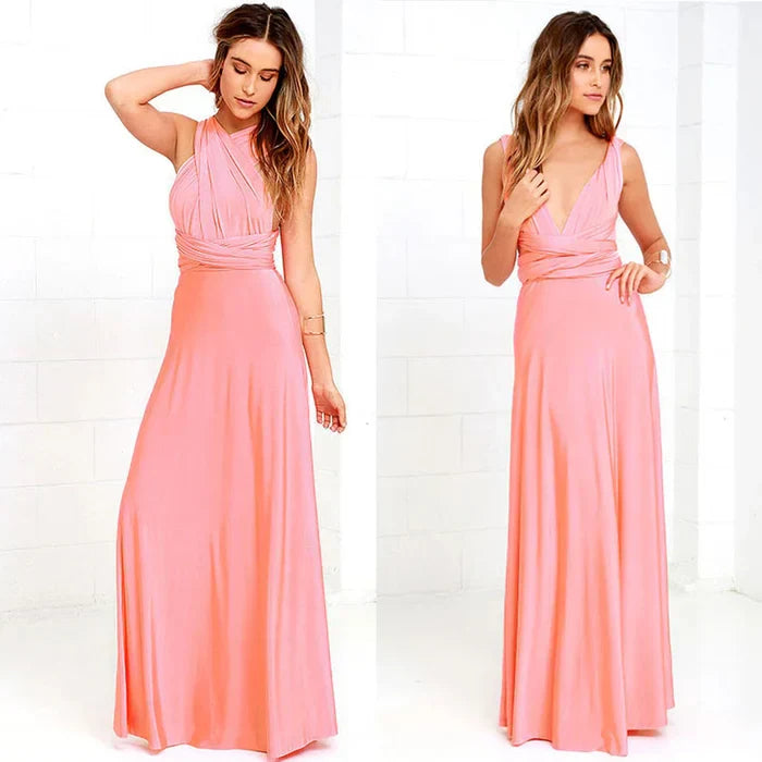 Versatile Elastic Wrap Dress - Denise