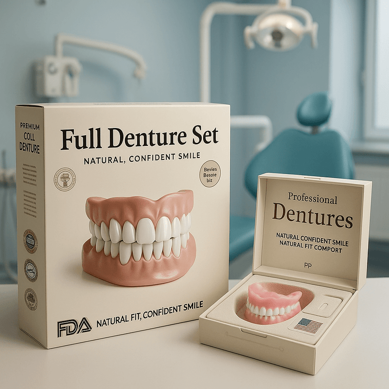 Flexible Denture Set for Upper & Lower Jaw – Reusable & Custom-Fit 10