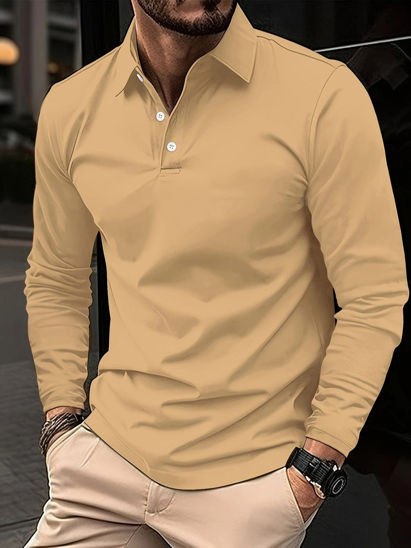 Herren-Poloshirt mit langen Ärmeln – Matthias