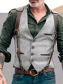 Herren Vintage V-Ausschnitt Wende-Weste - Nathan