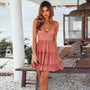 Luftiges & stilvolles Mini-Spaghetti-Kleid mit V-Ausschnitt – Melina