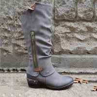 Bequeme hohe Stiefel mit Aufbewahrungsfach - Alina