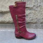 Bequeme hohe Stiefel mit Aufbewahrungsfach - Alina