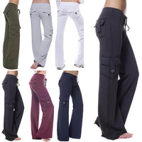 Damen Bootcut Cargohose mit Taschen - Isabella