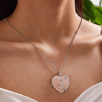 Stylish Heart-Shaped Rose Quartz Necklace - Amara