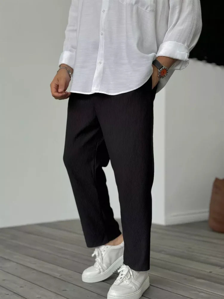 Luxuriöse Herrenhose aus weichem Stoff – Alessio
