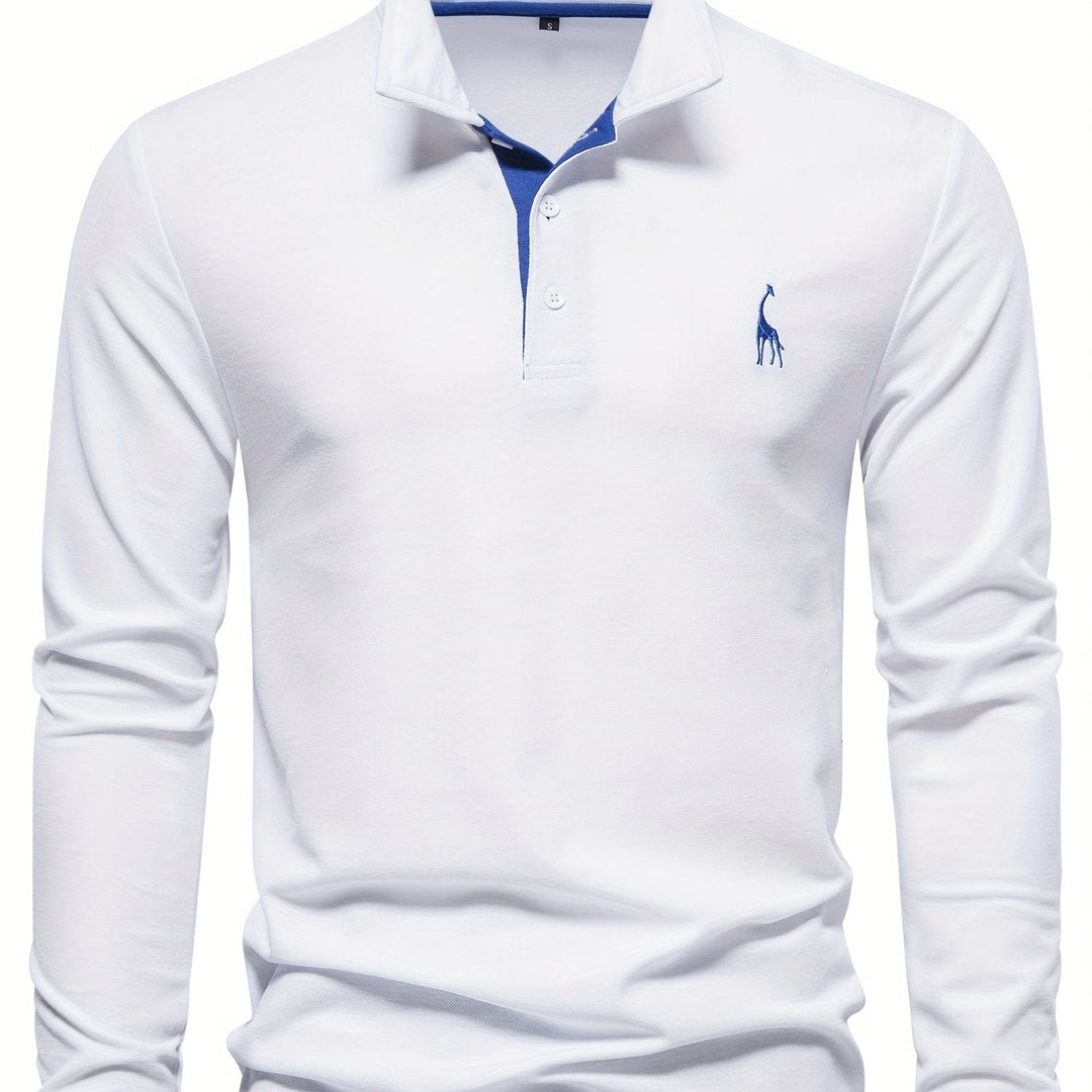 Bequemer Herren Polo mit Langen Ärmeln