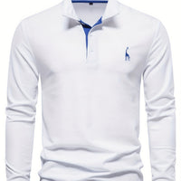 Bequemer Herren Polo mit Langen Ärmeln