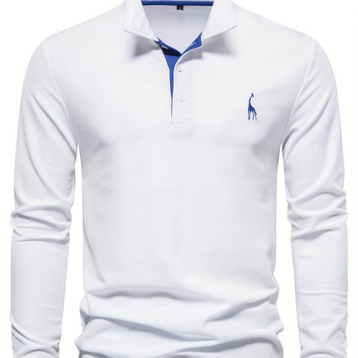 Bequemer Herren Polo mit Langen Ärmeln