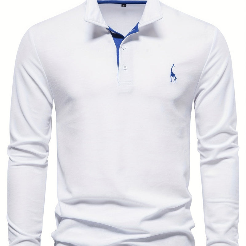 Bequemer Herren Polo mit Langen Ärmeln
