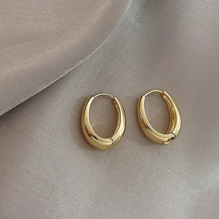 Goldene Creolen-Ohrringe - Elisa