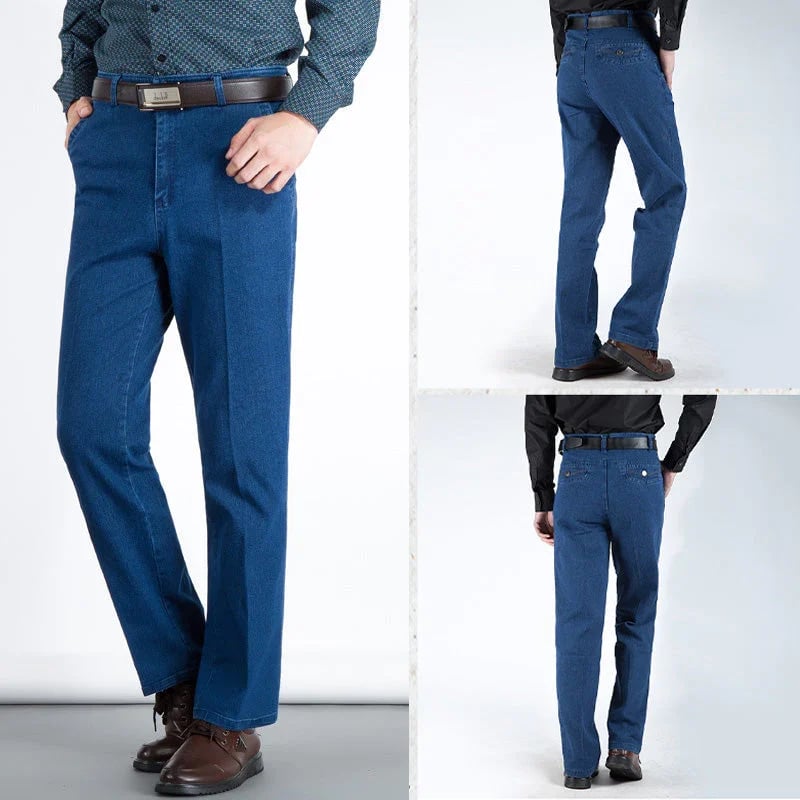 Herrenjeans mit hoher Taille und geradem Bein – Tobias