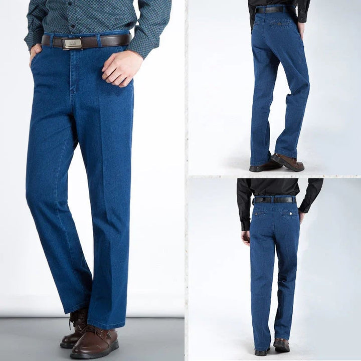 Herrenjeans mit hoher Taille und geradem Bein – Tobias