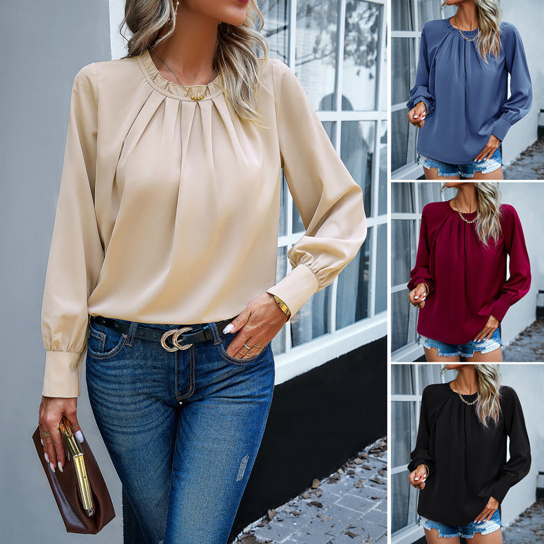 Dames Top met Plooidetail – Amara