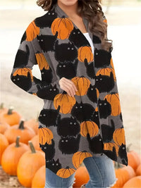 Casual Halloween-Kürbis Damenjacke - Luna