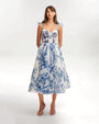 Bezauberndes Blaues Blumenkleid - Luna