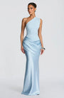 Sidonie One-Shoulder Draped Satin Maxi Dress 1