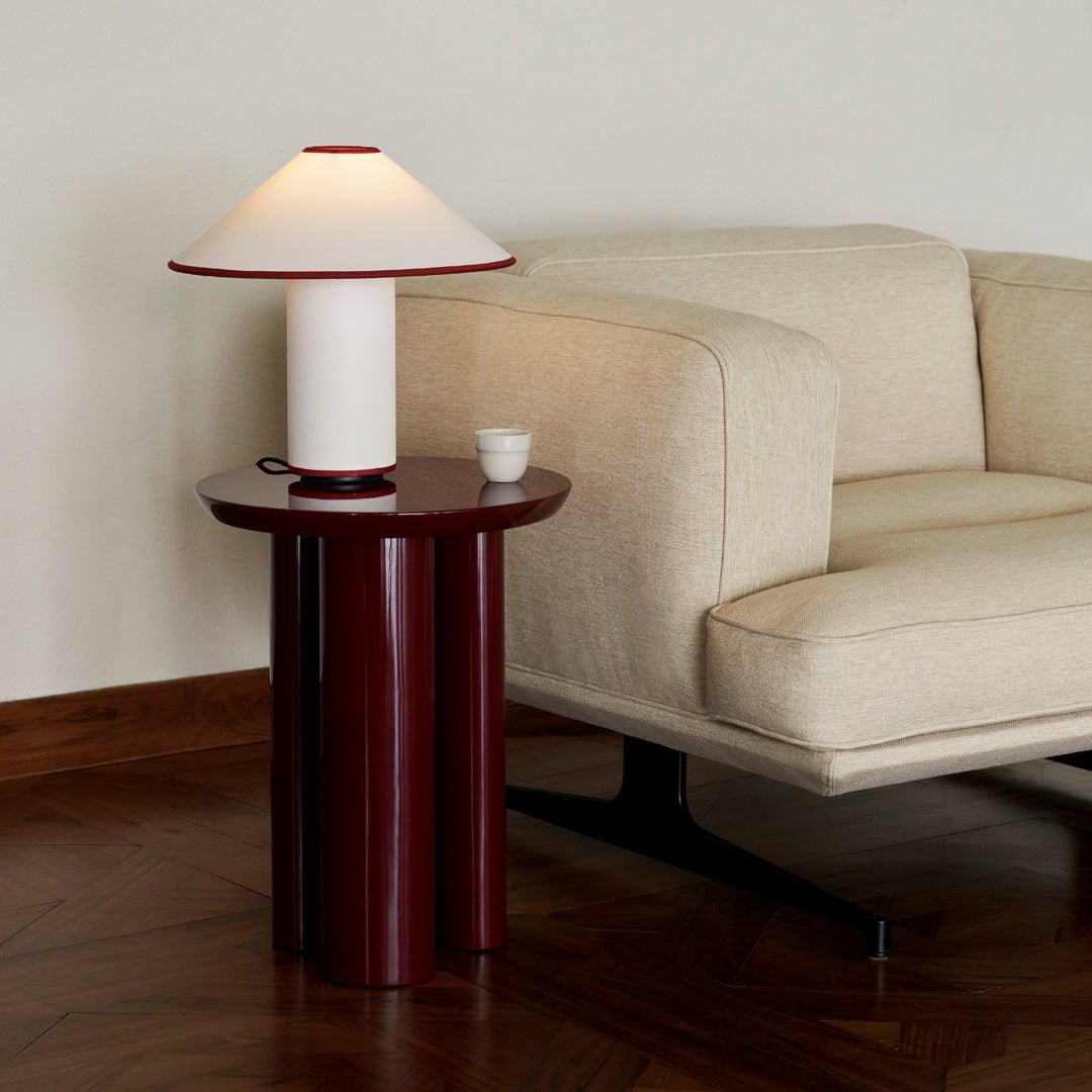 Tischlampe mit Stoffschirm – Lunara