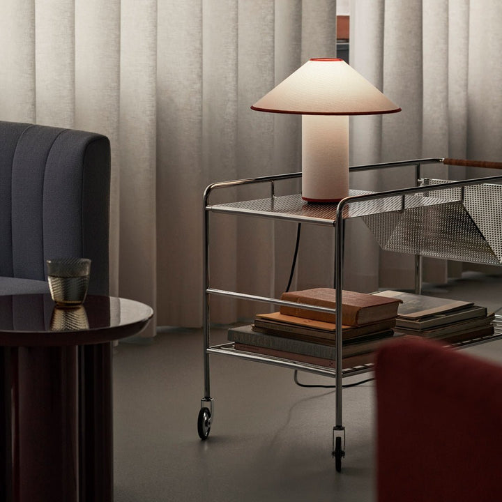 Tischlampe mit Stoffschirm – Lunara
