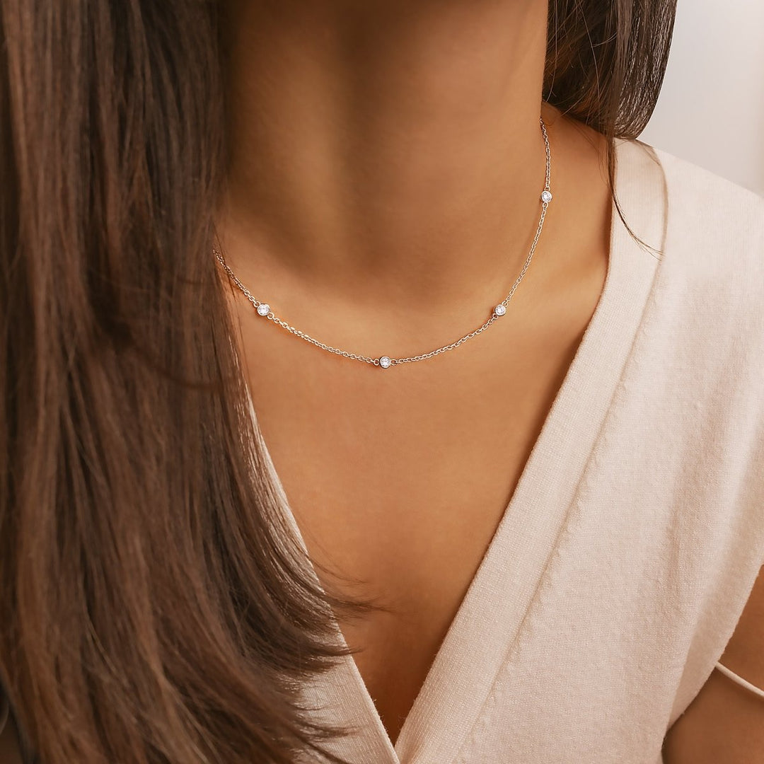 Stylish Zirconia Necklace - Elara