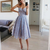 Strapless Knit Midi Dress with Corset Top - Luna