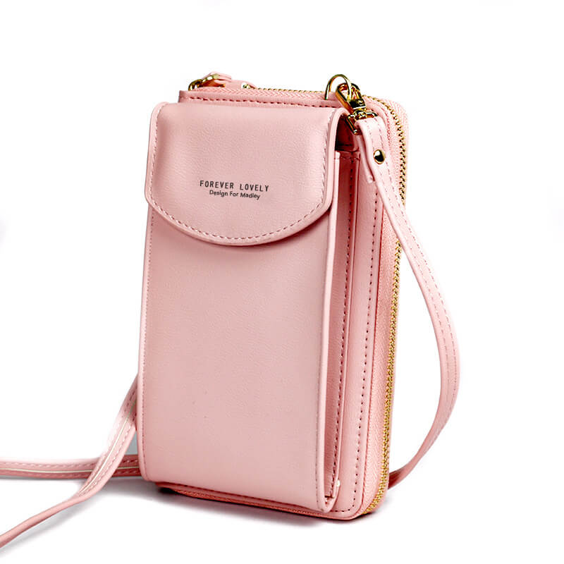 Kompakte PU-Leder-Schultertasche mit verstellbarem Riemen