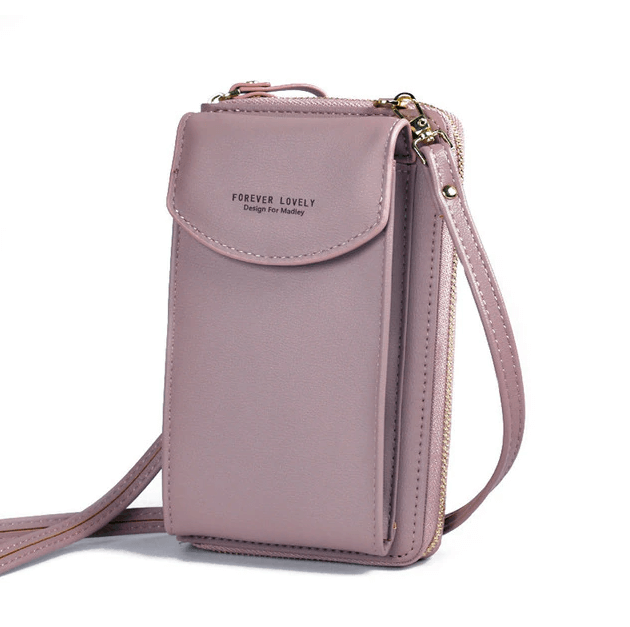Kompakte PU-Leder-Schultertasche mit verstellbarem Riemen