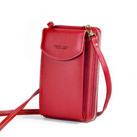 Kompakte PU-Leder-Schultertasche mit verstellbarem Riemen