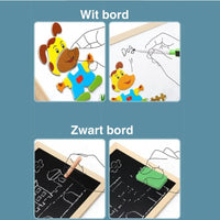 Magnetisch Dubbelzijdig Tekenbord Set -  MiniArt Studio