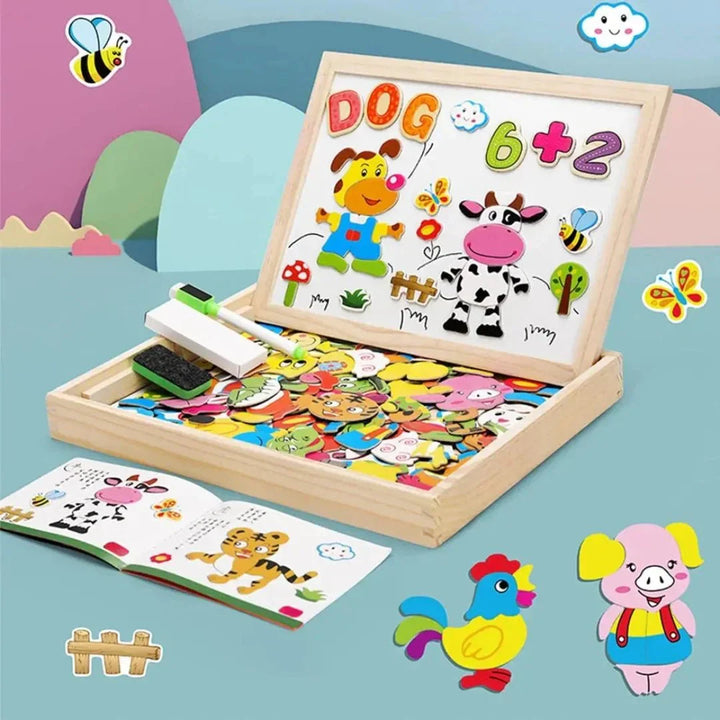 Magnetisch Dubbelzijdig Tekenbord Set -  MiniArt Studio
