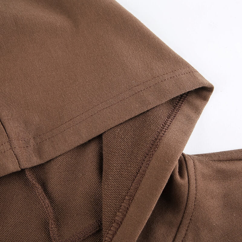 Trendiger figurbetonter Damen Cropped Zip-up Hoodie mit Kapuze - Alina
