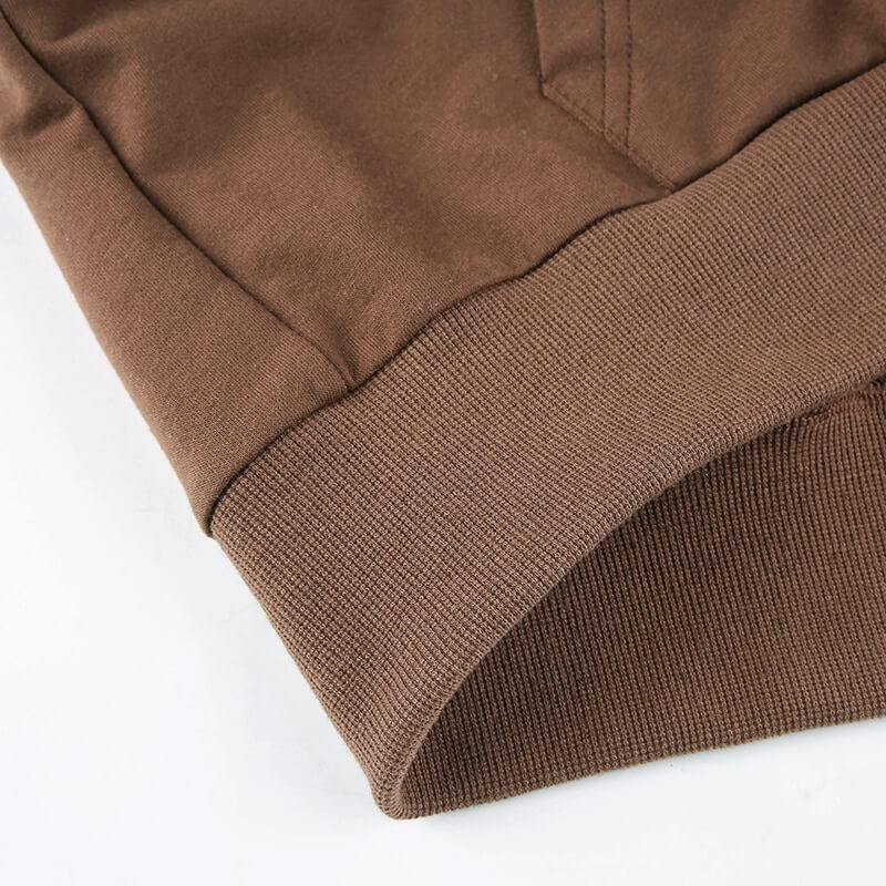 Trendiger figurbetonter Damen Cropped Zip-up Hoodie mit Kapuze - Alina