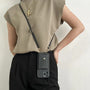 Leder-Crossbody-Handyhülle - Urban Chic