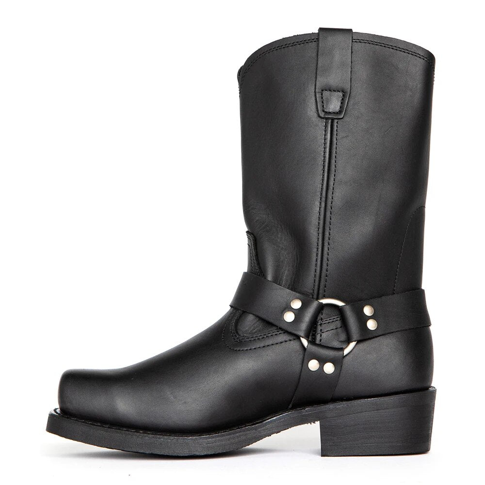 Stilvolle Leder-Herren-Cowboystiefel - Darius