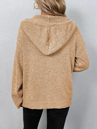 Gestrickte Strickjacke mit Kapuze - Mila