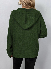 Gestrickte Strickjacke mit Kapuze - Mila