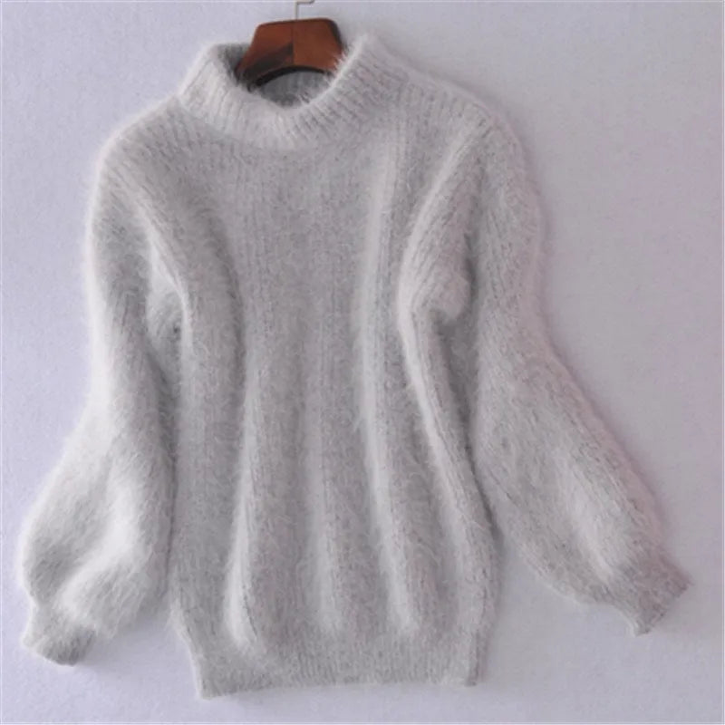 Lässiger Angora-Strickpullover für Damen - Livia