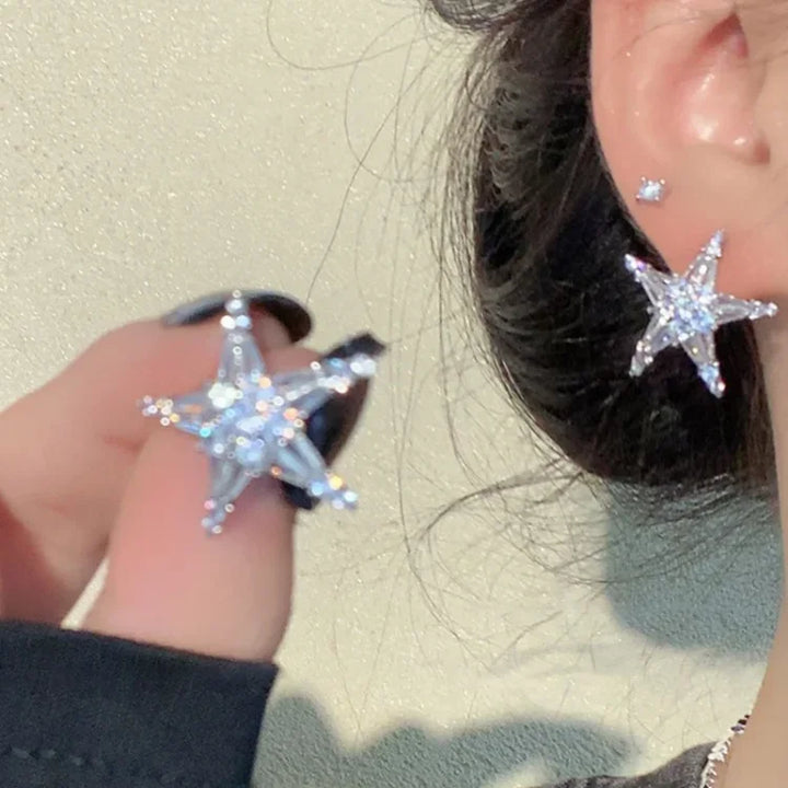 Zirkonia-Stern-Ohrringe/Earcuff - Lyric