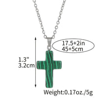 Halskette mit Kreuz aus Natürlichen Edelsteinen - Seraphina