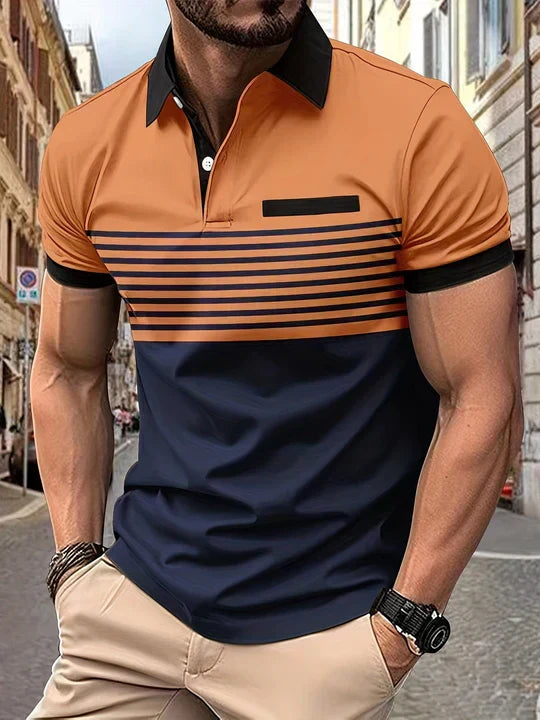 Gestreiftes Herren-Sommerpoloshirt – Damian