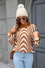 Pullover mit Rundhals und Print - Azure